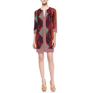 Diane von Furstenberg Rose Collage-Print Silk Dress